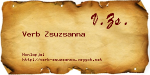 Verb Zsuzsanna névjegykártya