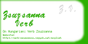zsuzsanna verb business card
